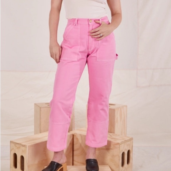 Big Bud Press Carpenter Jeans Bubblegum Pink Non-Stretch Denim Straight Leg - Picture 6 of 14